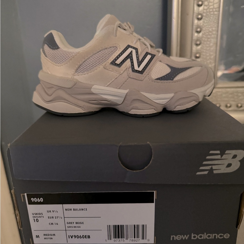 Toddler New Balance size 10c gray and beige